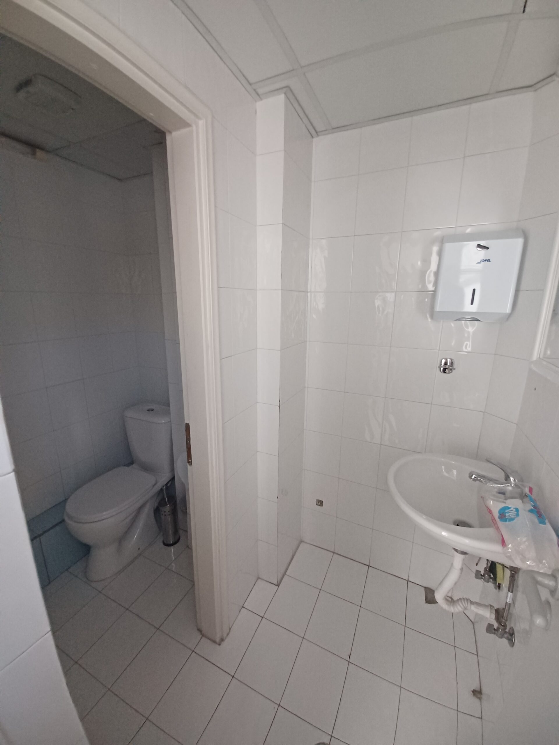 Office bathroom before renovation, Canon Athens Greece