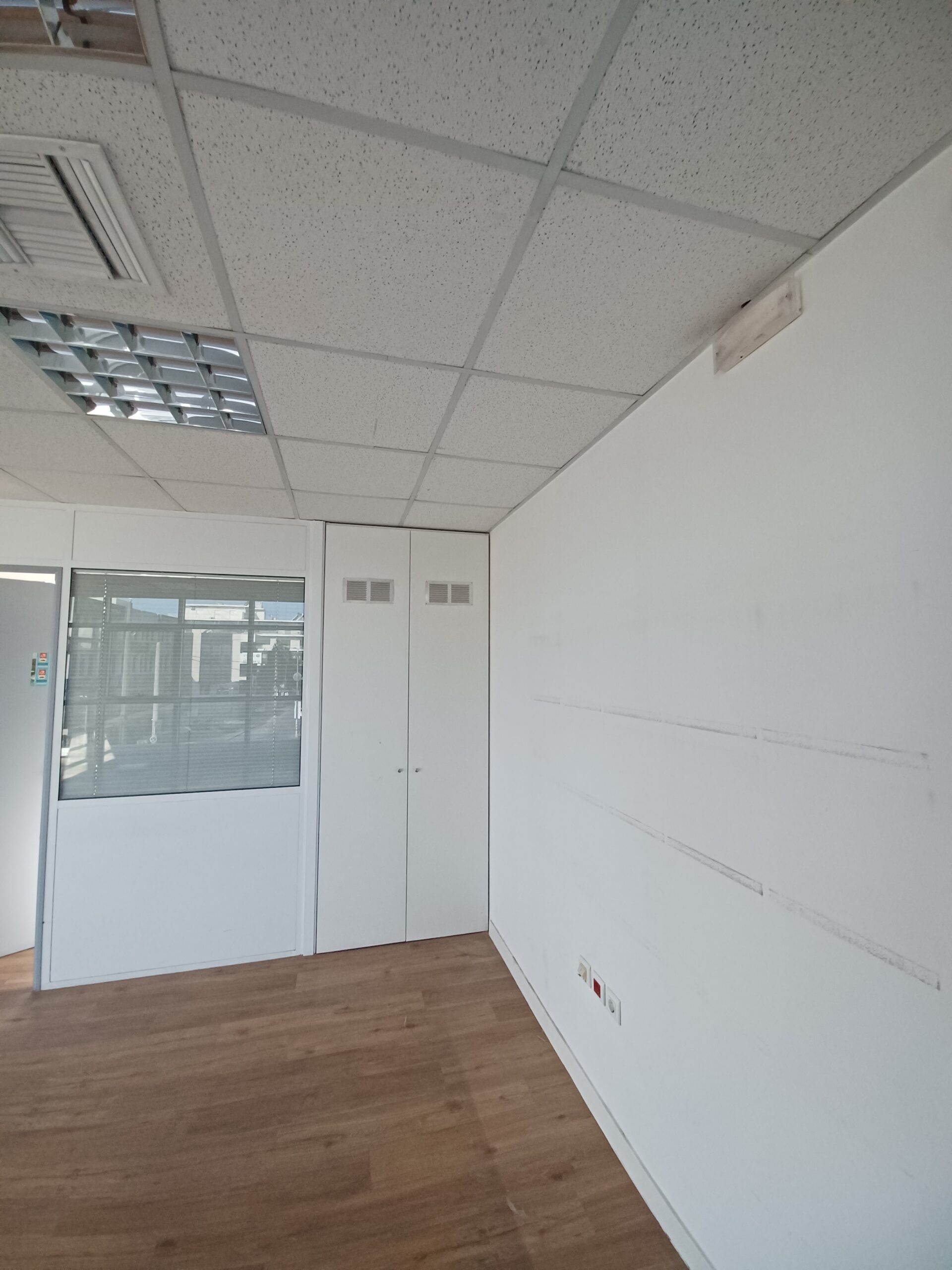 Office room before renovation with basic finishes, Athens Greece