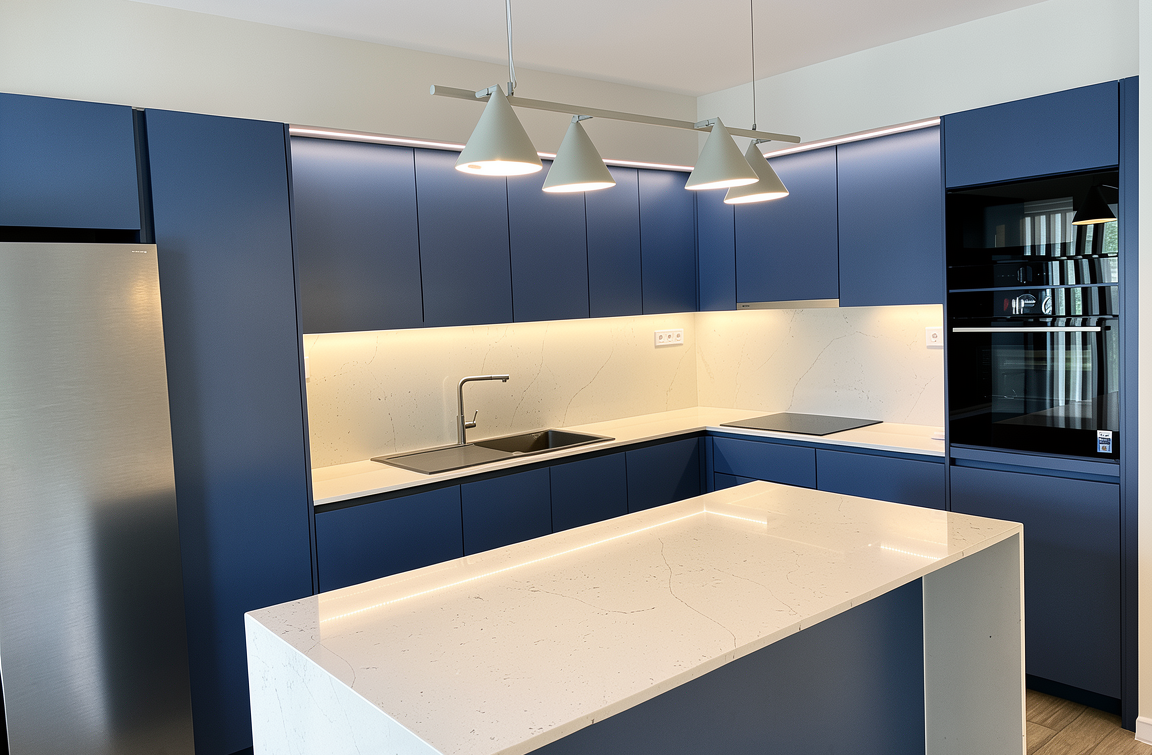 Luxury kitchen renovation in Paleo Faliro Athens with modern design