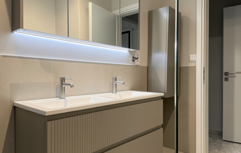 Luxury bathroom renovation with modern finishes, Paleo Faliro Athens
