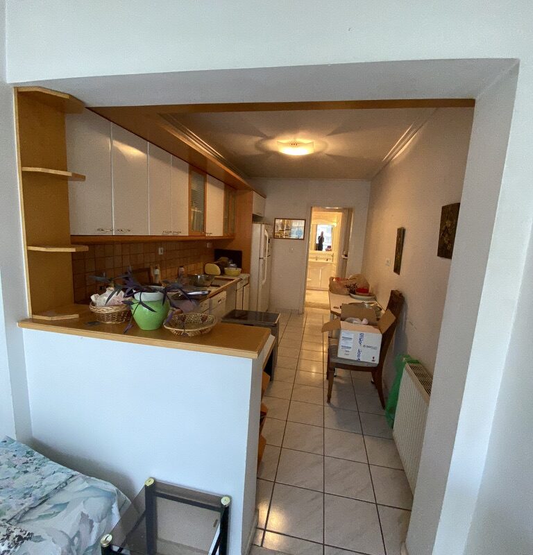 Old kitchen space before renovation, Athens Greece apartment