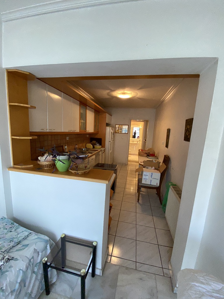 Old kitchen space before renovation, Athens Greece apartment