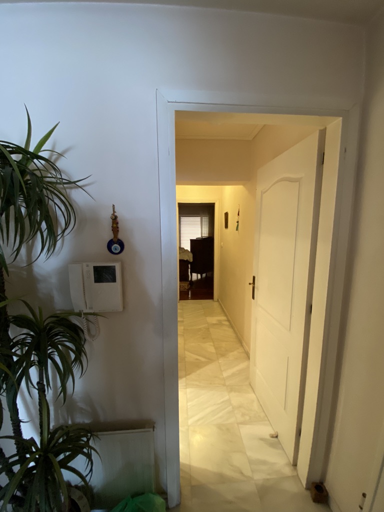 Apartment hallway before renovation, Athens Greece