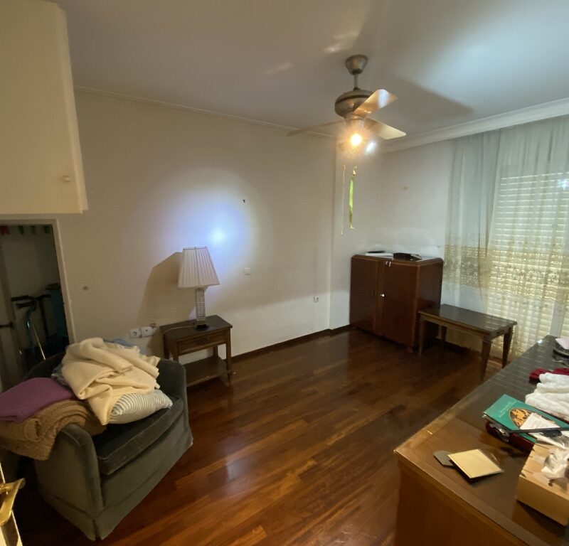 Living area before renovation in Athens Greece apartment